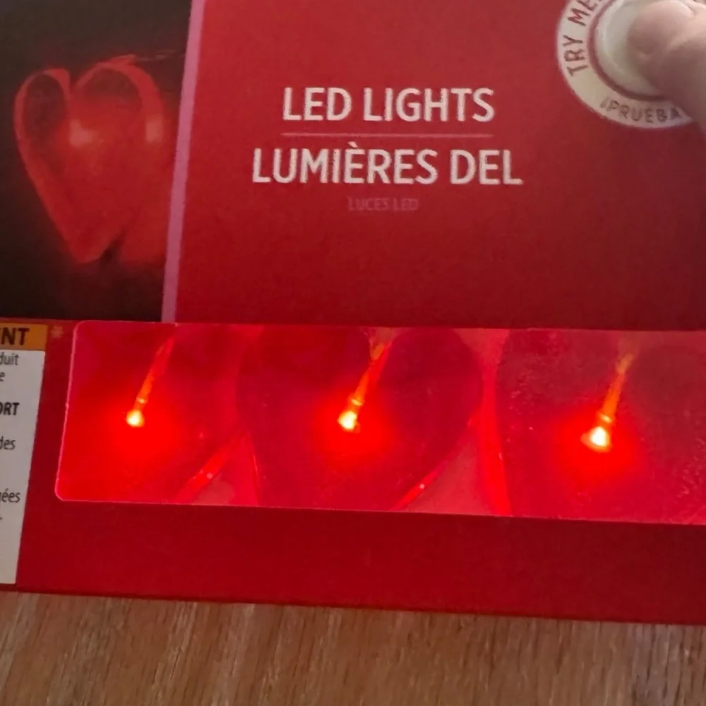 Red Heart LED Lights valentines decor